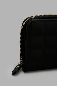 Redtag-Black-Quilted-Purse-Colour:Black,-Filter:Girls-Accessories,-GIR-Purses,-New-In,-New-In-GIR-ACC,-Non-Sale,-W21A-Girls-