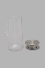 Load image into Gallery viewer, Redtag-Clear-Glass-Pitcher-With-Stainless-Steel-Lid-Pitcher-Home-Dining-
