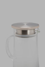 Load image into Gallery viewer, Redtag-Clear-Glass-Pitcher-With-Stainless-Steel-Lid-Pitcher-Home-Dining-
