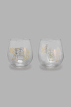 تنزيل الصورة على معرض الصور، Redtag-Gold-Animal-Printed-Tumbler-Set-(2-Piece)-Glasses-Home-Dining-
