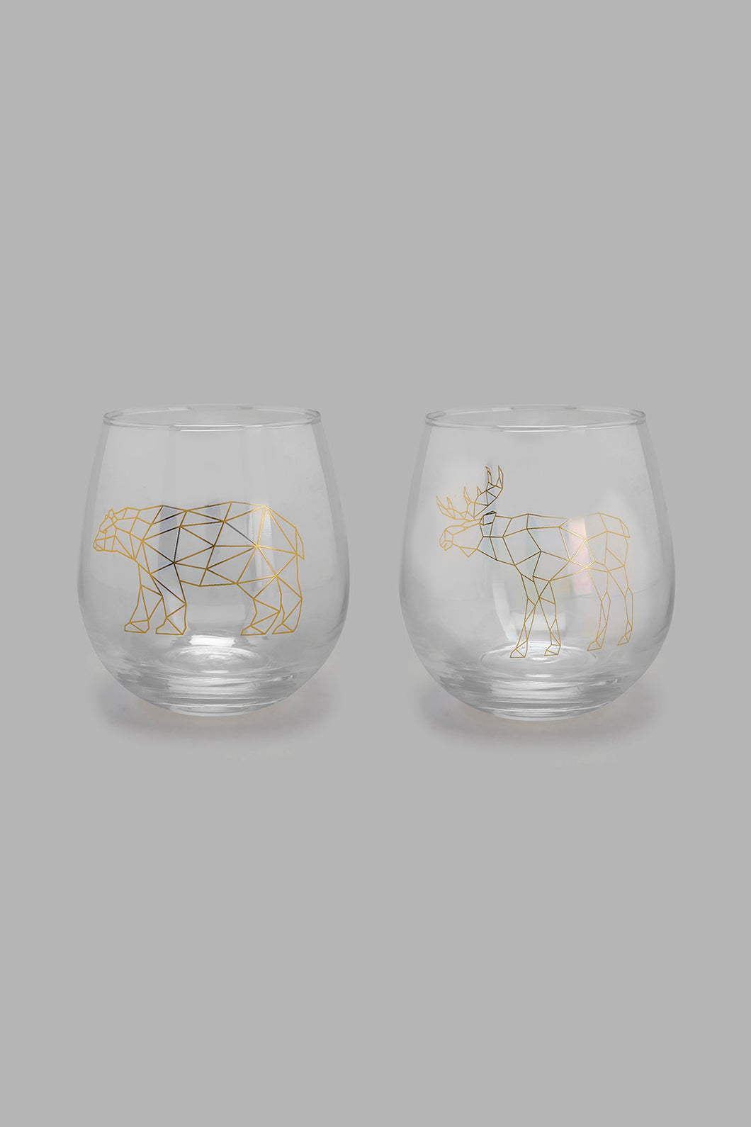 Redtag-Gold-Animal-Printed-Tumbler-Set-(2-Piece)-Glasses-Home-Dining-