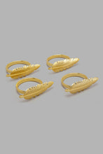 Load image into Gallery viewer, Redtag-Gold-Napkin-Ring-(4-Piece)-Napkin-Rings-Home-Dining-
