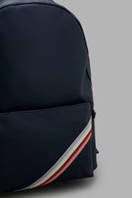 تنزيل الصورة على معرض الصور، Redtag-Navy-With-Multicolour-Stripe-Backpack-Backpacks-Men&#39;s-
