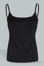 Load image into Gallery viewer, Redtag-Black-Plain-Strappy-Vest-Vests-Women&#39;s-
