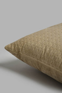 Redtag-Beige-Velvet-Cushion-Cushions-Home-Bedroom-