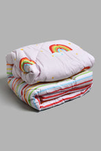 Load image into Gallery viewer, Redtag-Pink-Rainbow-Print-2-Piece-Comforter-Set-(Kids)-Kids-Comforters-Home-Bedroom-
