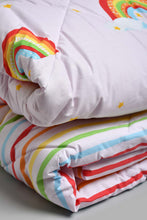 Load image into Gallery viewer, Redtag-Pink-Rainbow-Print-2-Piece-Comforter-Set-(Kids)-Kids-Comforters-Home-Bedroom-
