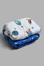Load image into Gallery viewer, Redtag-Blue-Space-Craft-Print-2-Piece-Comforter-Set-(Kids)-Kids-Comforters-Home-Bedroom-
