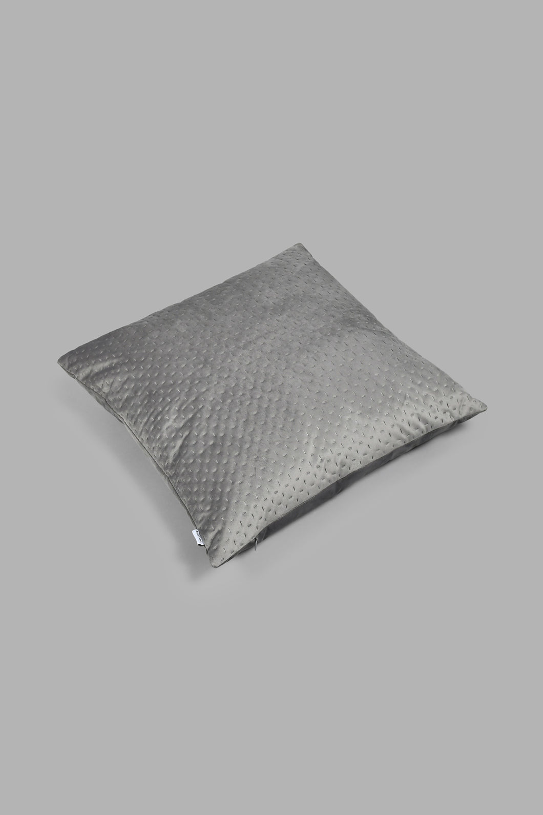 Redtag-Grey-Velvet-Cushion-Colour:Grey,-Filter:Home-Bedroom,-HMW-BED-Cushions,-New-In,-New-In-HMW-BED,-Non-Sale,-S22B,-Section:Homewares-Home-Bedroom-