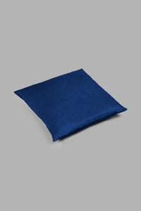 Redtag-Navy-Velvet-Cushion-Colour:Navy,-Filter:Home-Bedroom,-HMW-BED-Cushions,-New-In,-New-In-HMW-BED,-Non-Sale,-S22B,-Section:Homewares-Home-Bedroom-