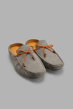 Load image into Gallery viewer, Redtag-Grey-Mule-With-Bow-Trim-Colour:Grey,-Filter:Men&#39;s-Footwear,-Men-Casual-Shoes,-New-In,-New-In-Men-FOO,-Non-Sale,-S22A,-Section:Men-Men&#39;s-
