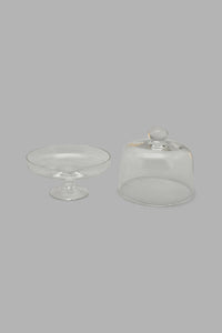 Redtag-Clear-Glass-Cake-Stand-With-Dome-Food-Storage-Home-Dining-