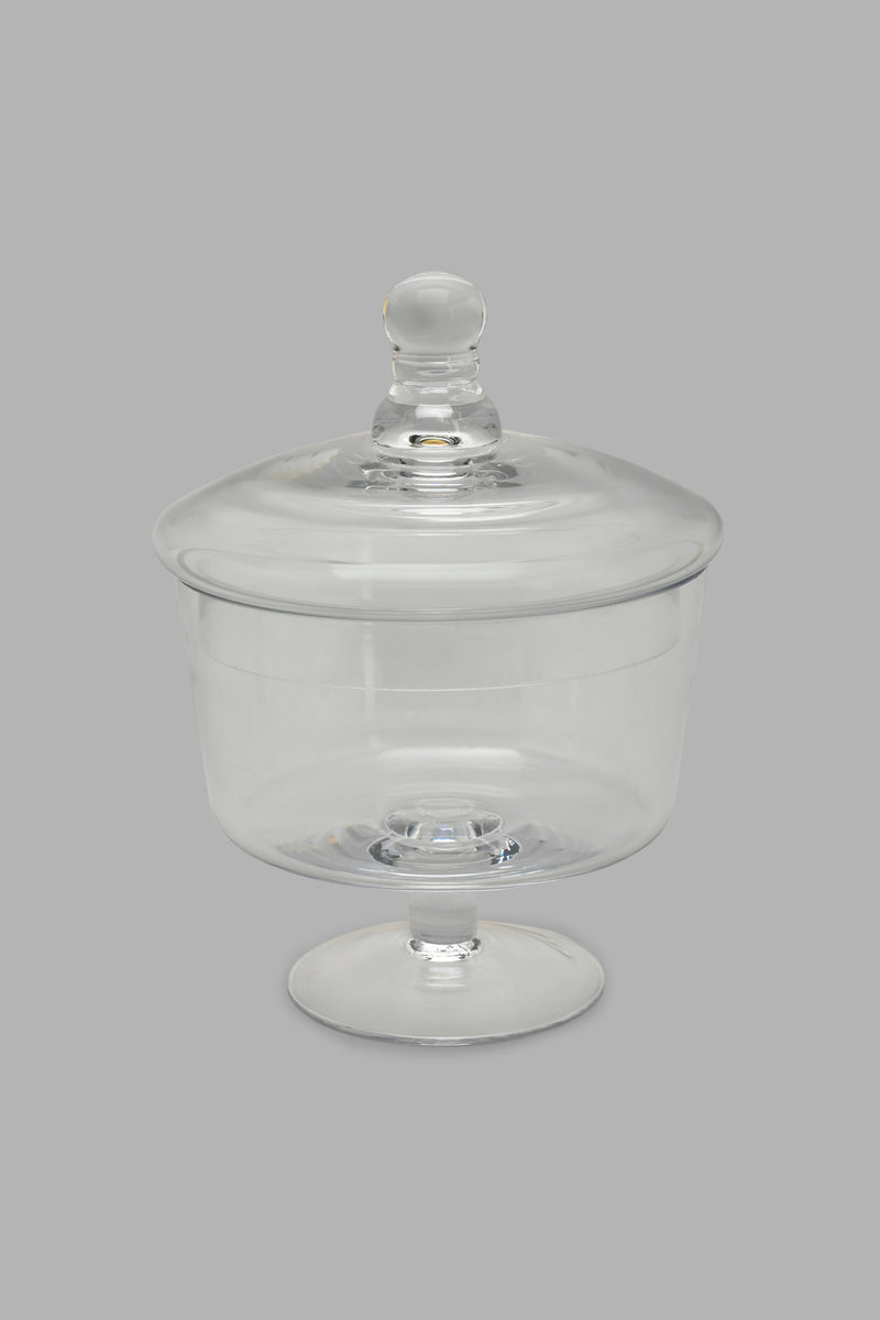 Redtag-Clear-Glass-Candy-Jar-With-Lid-Canisters-And-Jars-Home-Dining-