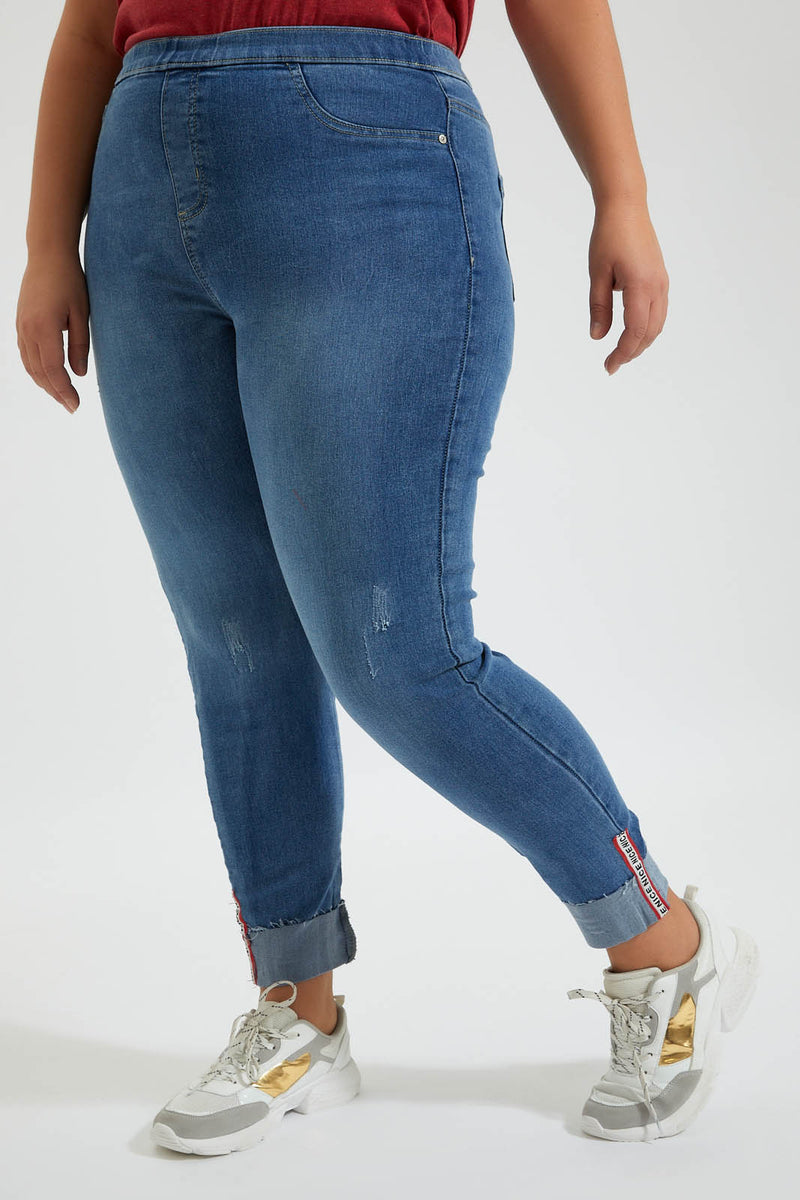 Redtag-Turn-Up-Jean-Colour:Light-Wash,-Deals:20%OFF,-Filter:Plus-Size,-LDP-Jeans,-New-In,-New-In-LDP,-Non-Sale,-Section:Women,-W21B-Women's-
