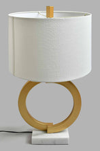 Load image into Gallery viewer, Redtag-Gold-Circular-Ring-Table-Lamp-Table-Lamps-Home-Decor-
