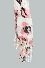 Load image into Gallery viewer, Redtag-White-Floral-Printred-Knitted-Scarfs-Scarves-Women-
