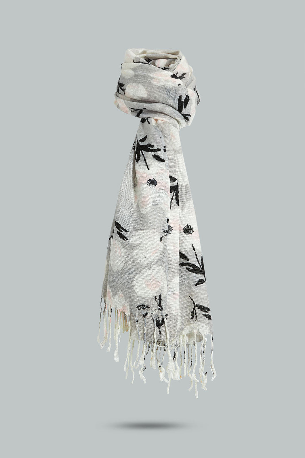 Redtag-Grey-Floral-Printred-Knitted-Scarfs-Scarves-Women-