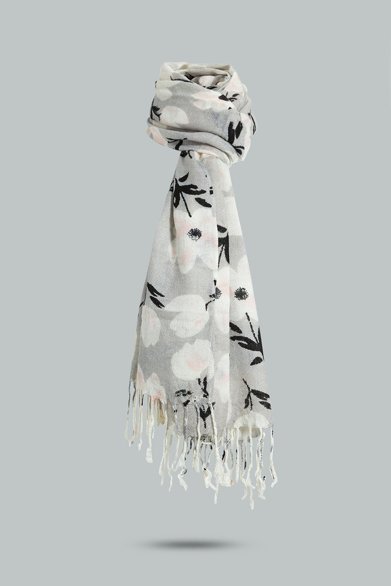 Redtag-Grey-Floral-Printred-Knitted-Scarfs-Scarves-Women-
