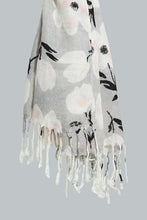 Load image into Gallery viewer, Redtag-Grey-Floral-Printred-Knitted-Scarfs-Scarves-Women-
