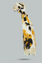 Load image into Gallery viewer, Redtag-White-Floral-Printred-Knitted-Scarfs-Scarves-Women-
