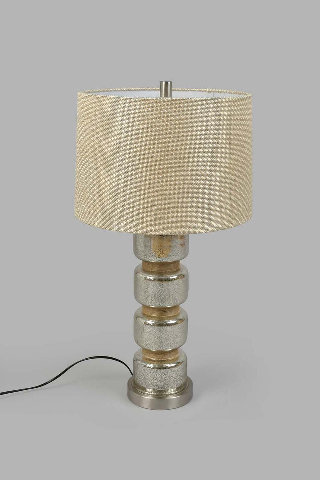 Redtag-Beige-Mercury-Glass-&-Jute-Pillar-Table-Lamp-Table-Lamps-Home-Decor-