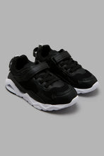 Load image into Gallery viewer, Redtag-Black-Material-Block-Trainer-Sneakers-Senior-Boys-5 to 14 Years
