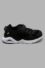 Load image into Gallery viewer, Redtag-Black-Material-Block-Trainer-Sneakers-Senior-Boys-5 to 14 Years
