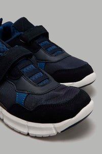 Redtag-Navy-Material-Block-Sneaker-Sneakers-Senior-Boys-5 to 14 Years