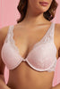 Redtag-Ivory/Dusty-Pink-Flock-Printed-Padded-Pluge-Bra-(2-Pack)-Plunge-Bras-Women's-