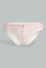 Redtag-Ivory/Dusty-Pink-Flock-Printed-Padded-Bikini-Brief-(2-Pack)-Briefs-Bikini-Women's-