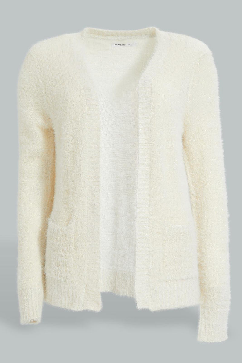 Redtag-Ivory-Lurex-Cardigan-Cardigans-Women's-