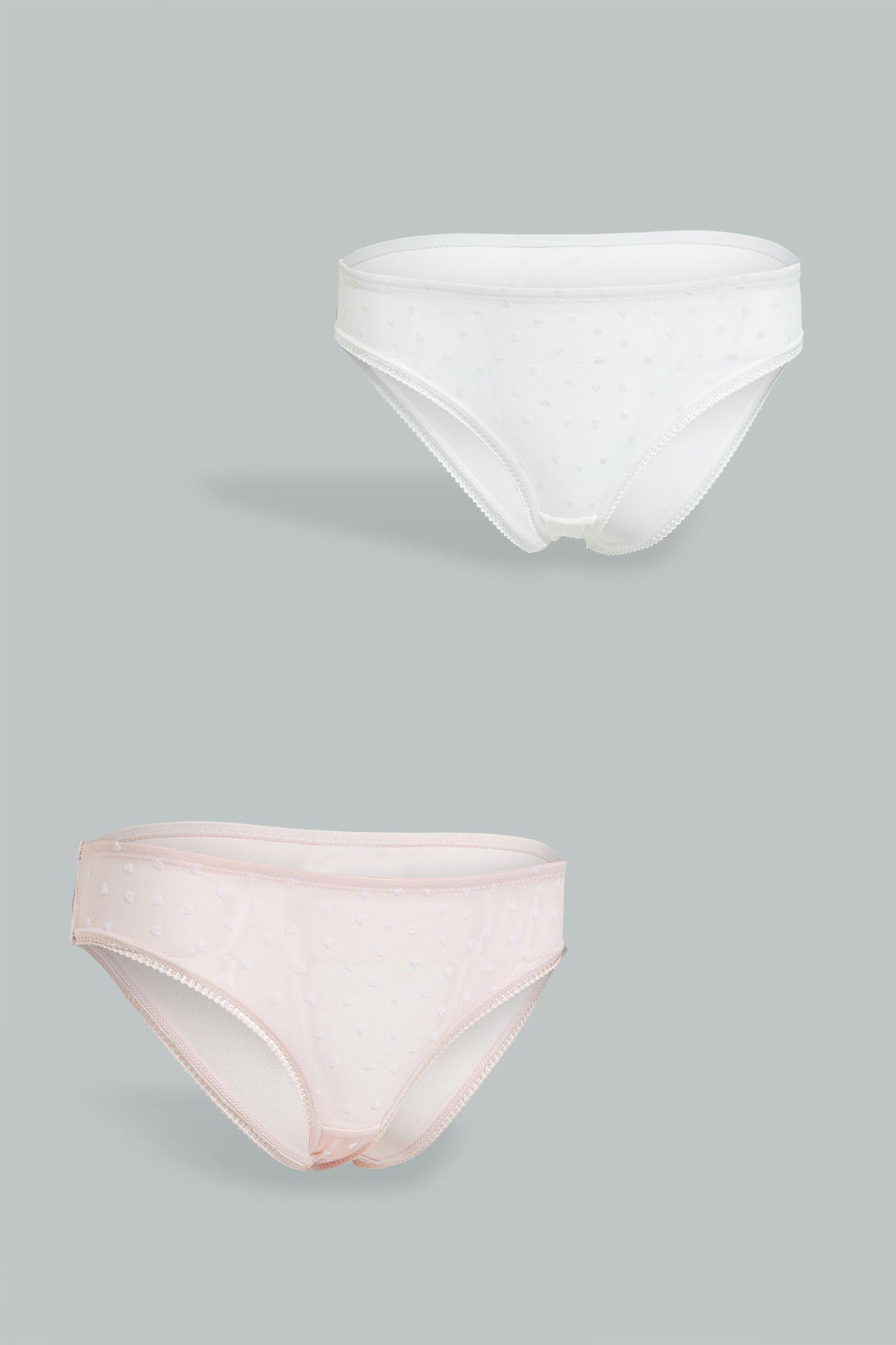 Redtag-Ivory/Dusty-Pink-Flock-Printed-Brazilian-Brief-(2-Pack)-Briefs-Brazilian-Women's-