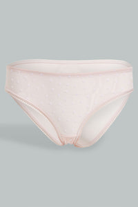 Redtag-Ivory/Dusty-Pink-Flock-Printed-Brazilian-Brief-(2-Pack)-Briefs-Brazilian-Women's-