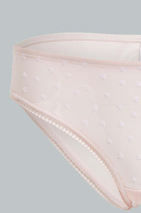 Redtag-Ivory/Dusty-Pink-Flock-Printed-Brazilian-Brief-(2-Pack)-Briefs-Brazilian-Women's-