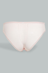 Redtag-Ivory/Dusty-Pink-Flock-Printed-Brazilian-Brief-(2-Pack)-Briefs-Brazilian-Women's-