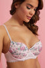 Redtag-Pink-Floral-Printed/Dusty-Pink-Plain-Padded-T-Shirt-Bra-(2-Pack)-T-Shirt-Bras-Women's-