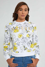 Load image into Gallery viewer, Redtag-White-Printed-Hooded-SweaT-Shirt-Sweatshirts-Women&#39;s-0
