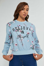 تنزيل الصورة على معرض الصور، Redtag-Mint-Printed-Lurex-SweaT-Shirt-Sweatshirts-Women&#39;s-0
