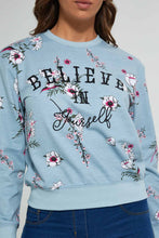 تنزيل الصورة على معرض الصور، Redtag-Mint-Printed-Lurex-SweaT-Shirt-Sweatshirts-Women&#39;s-0
