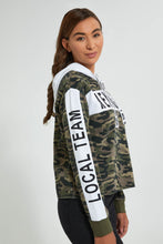 Load image into Gallery viewer, Redtag-Red-Printed-Hooded-SweaT-Shirt-Sweatshirts-Women&#39;s-0
