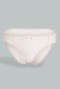 Redtag-Ivory/Dusty-Pink-Flock-Print-Bikini-Brief-(2-Pack)-Briefs-Bikini-Women's-