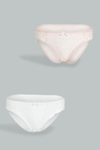 Load image into Gallery viewer, Redtag-Ivory/Dusty-Pink-Flock-Print-Bikini-Brief-(2-Pack)-Briefs-Bikini-Women&#39;s-
