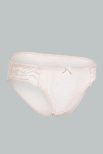Load image into Gallery viewer, Redtag-Ivory/Dusty-Pink-Flock-Print-Bikini-Brief-(2-Pack)-Briefs-Bikini-Women&#39;s-
