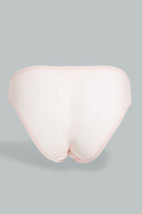 Redtag-Ivory/Dusty-Pink-Flock-Print-Bikini-Brief-(2-Pack)-Briefs-Bikini-Women's-