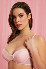 Load image into Gallery viewer, Redtag-Pale-Blue/Peach-Plain-Lace-Padded-T-Shirt-Bra-(2-Pack)-T-Shirt-Bras-Women&#39;s-
