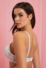 Load image into Gallery viewer, Redtag-Ivory-Floral-Print/Sage-Plain-Padded-Non-Wired-Bra-(2-Pack)-Padded-Non-Wired-Women's-
