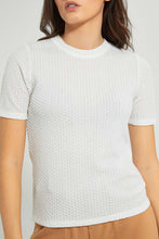 Load image into Gallery viewer, Redtag-White-Textured-Top-Tops-Women&#39;s-0
