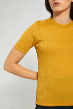 Load image into Gallery viewer, Redtag-Yellow-Textured-Top-Tops-Women&#39;s-0
