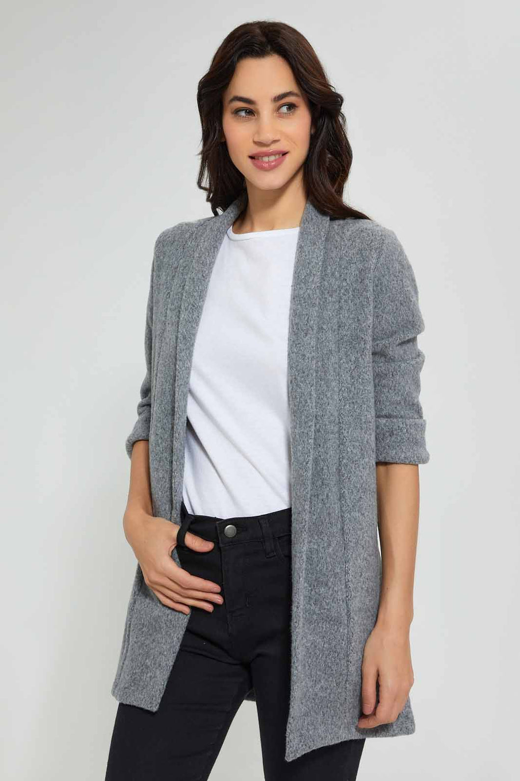 Redtag-3/4-Sleeve-Cardigan-With-Pocket-Cardigans-Women's-