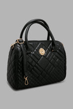 Load image into Gallery viewer, Redtag-Black-Quilted-Day-Bag-Colour:Black,-Filter:Women&#39;s-Accessories,-New-In,-New-In-Women-ACC,-Non-Sale,-W21B,-Women-Handbags-Women-
